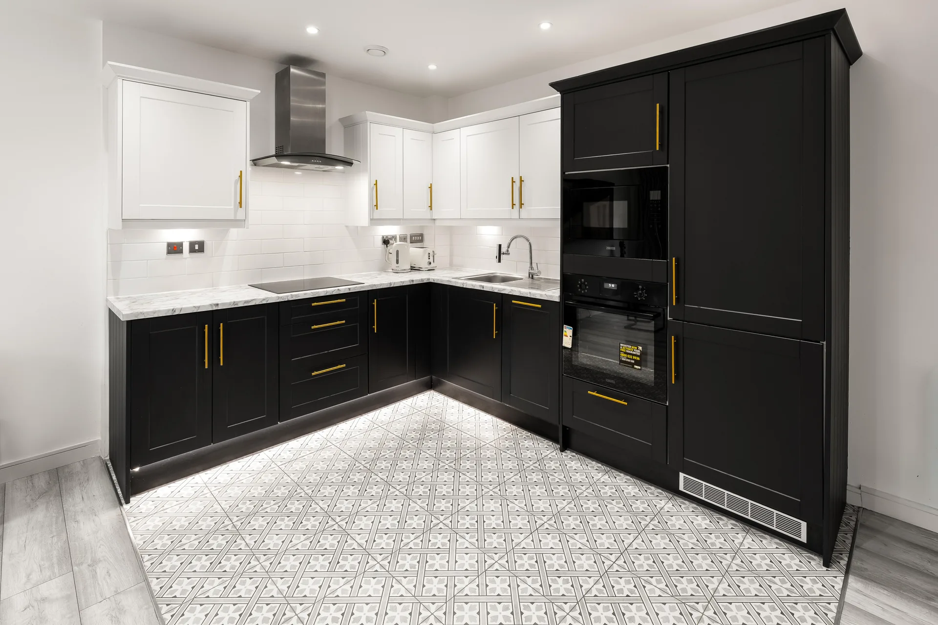 Black White Kitchen Interior Design Photography