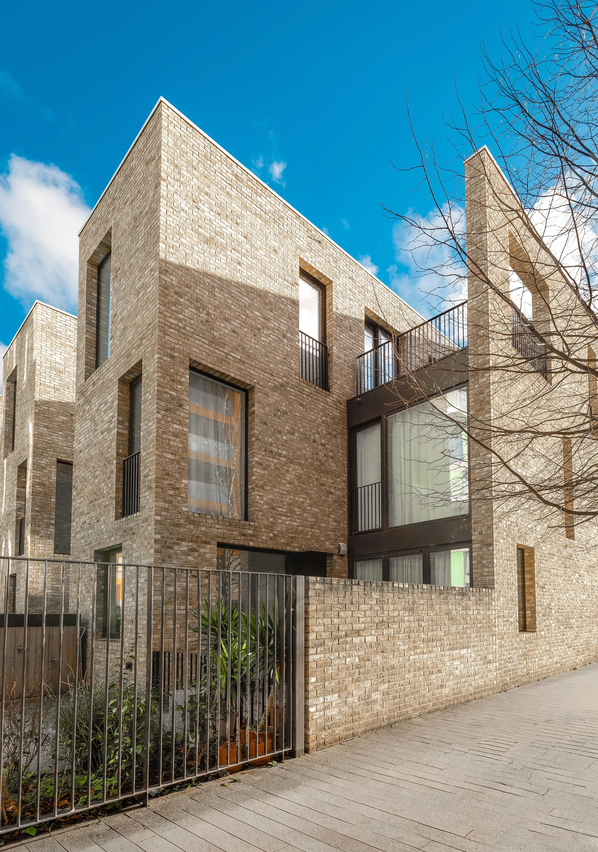 Brick Residential Home Exterior Entrance Architecture
